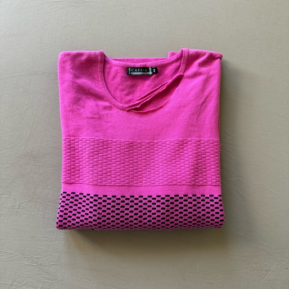 Kris Cassia Striped Knit Top